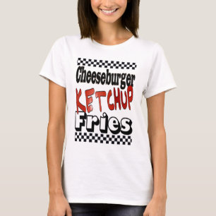 T-shirt Frites au ketchup Cheeseburger