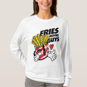 T-shirt Frites avant les mecs – Frites françaises de dessi