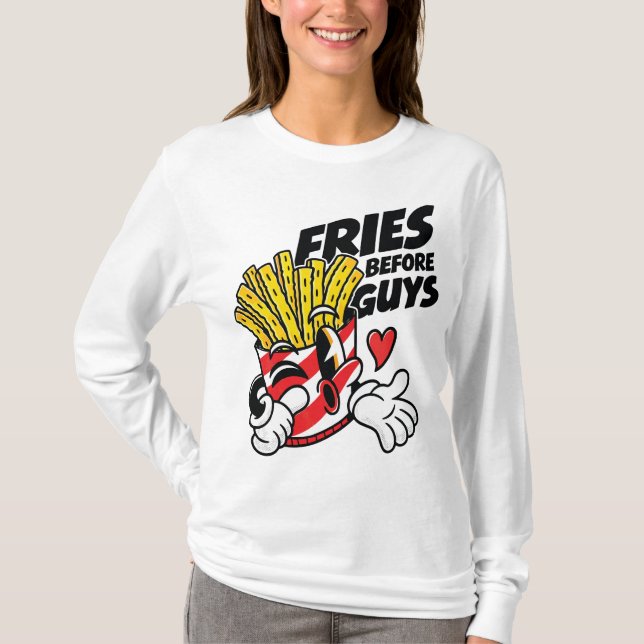 T-shirt Frites avant les mecs – Frites françaises de dessi (Devant)