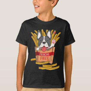 T-shirt Frites - Bouledogue français Fast Food Frites Amou