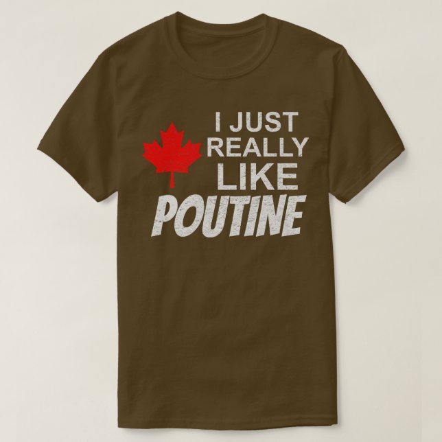 T-shirt Frites de Poutine Frites canadiennes amateurs de f (Design devant)