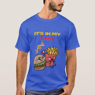T-shirt frites et hamburger - C'est dans mon ADN