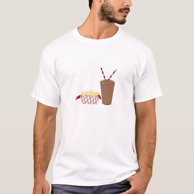 T-shirt Frites et un Milkshake (Devant)
