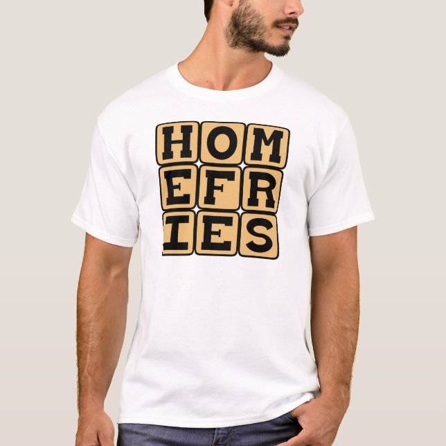 T-shirt Frites maison, repas petit-déjeuner de pomme de te (Devant)