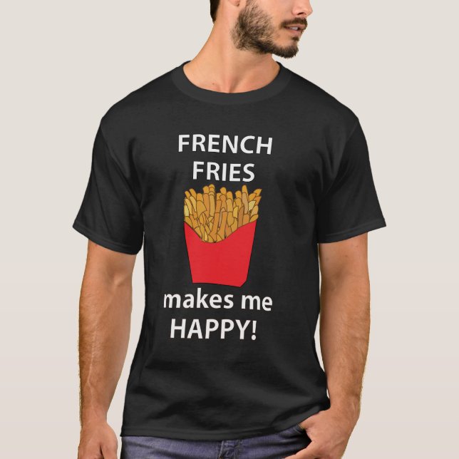 T-shirt Frites Me Rends Heureux Frites (Devant)