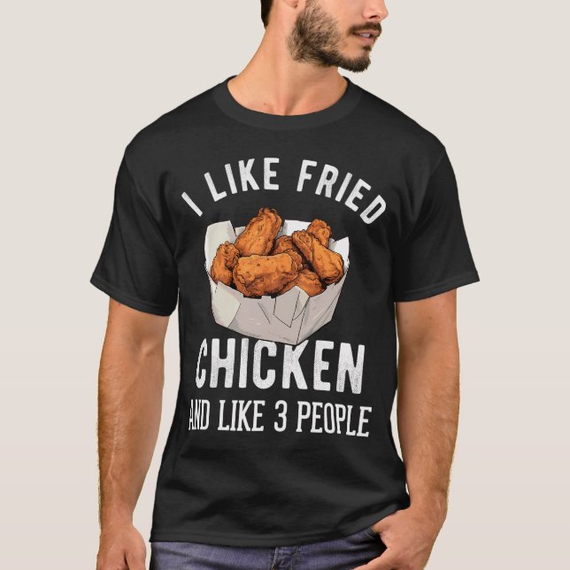 T-shirt Frits de poulet Drôle Hommes Femmes Poulet Ailes d (Devant)