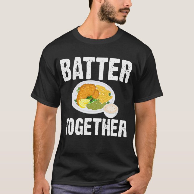 T-shirt Friture de poisson frit ensemble (Devant)