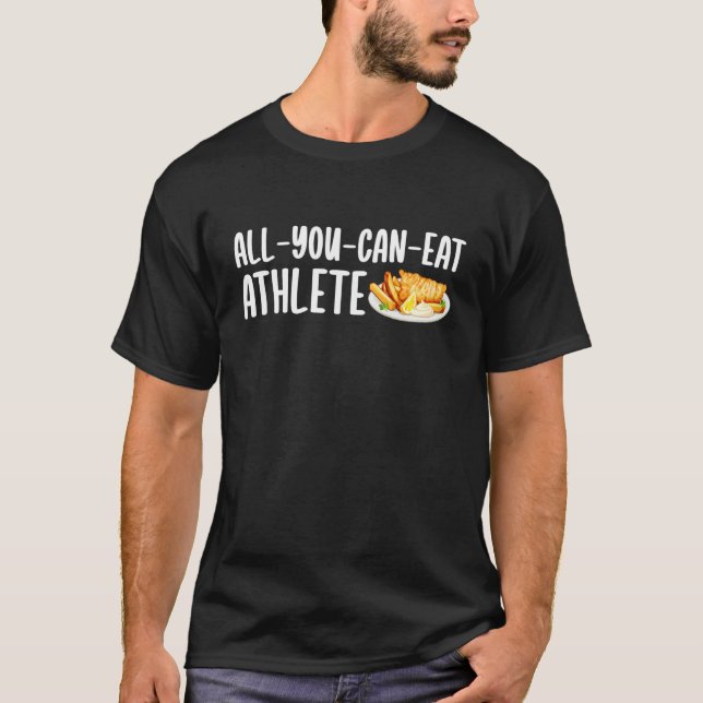 T-shirt Friture de poisson frite Athlète Tout compris (Devant)