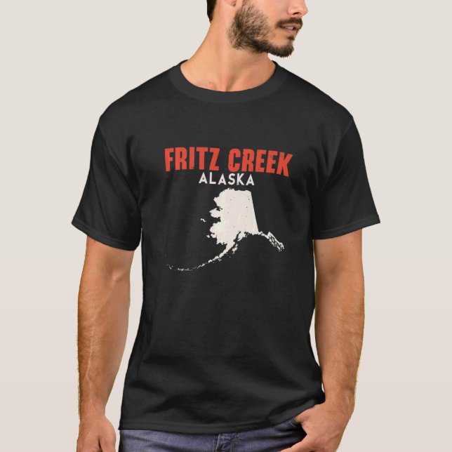 T-shirt Fritz Creek Alaska USA State America Travel Alaska (Devant)