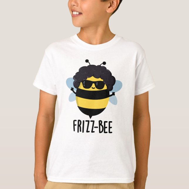 T-shirt Frizz-Bee Funny Afro Bee Pun (Devant)