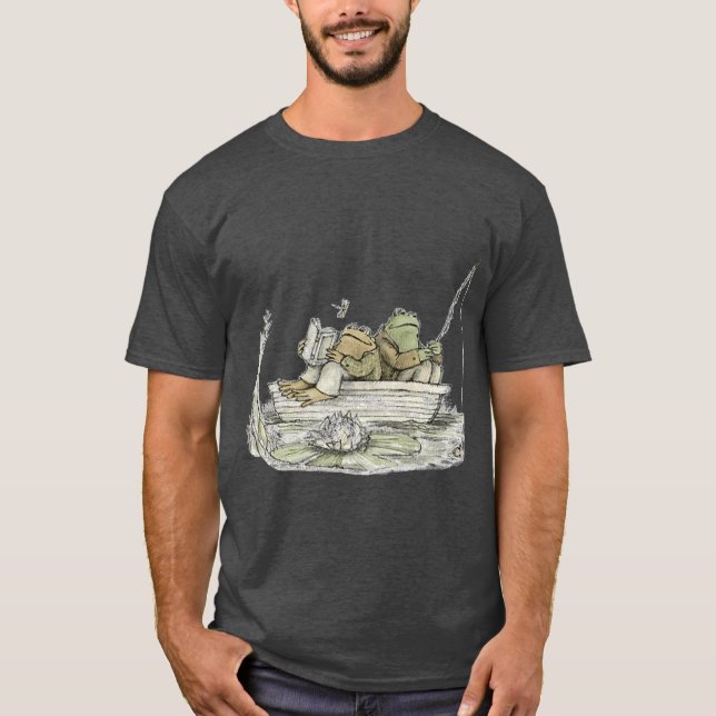 T-shirt Frog andoad Fishing funny (Devant)