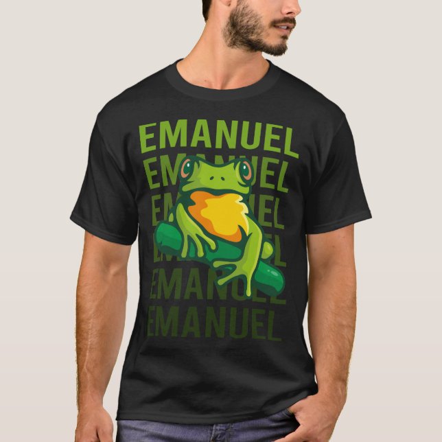 T-shirt Frog Art - Nom Emanuel (Devant)