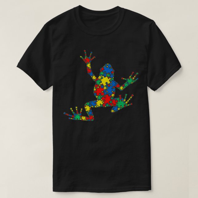 T-shirt Frog Autism Puzzle for Women Men Kids  Autism Awar (Design devant)