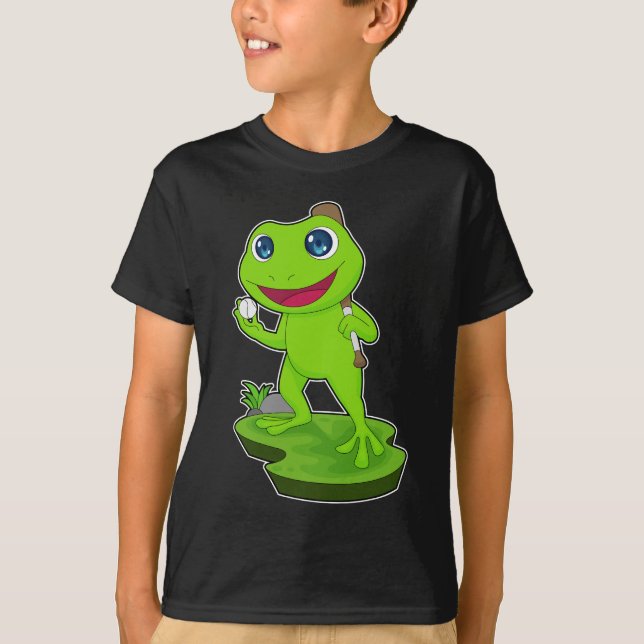 T-shirt Frog Baseball Batte de baseball Sports (Devant)