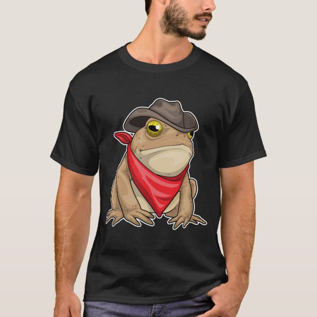 T-shirt Frog Cowboy Cowboy casquette (Devant)
