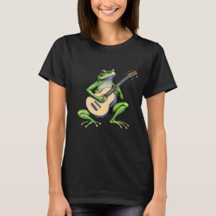 T-shirt Frog drôle Jouer de la guitare
