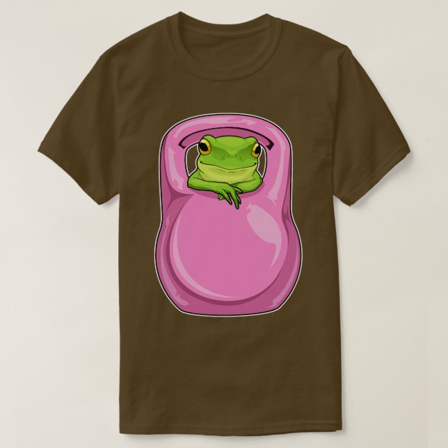 T-shirt Frog Fitness Dumbbell (Design devant)