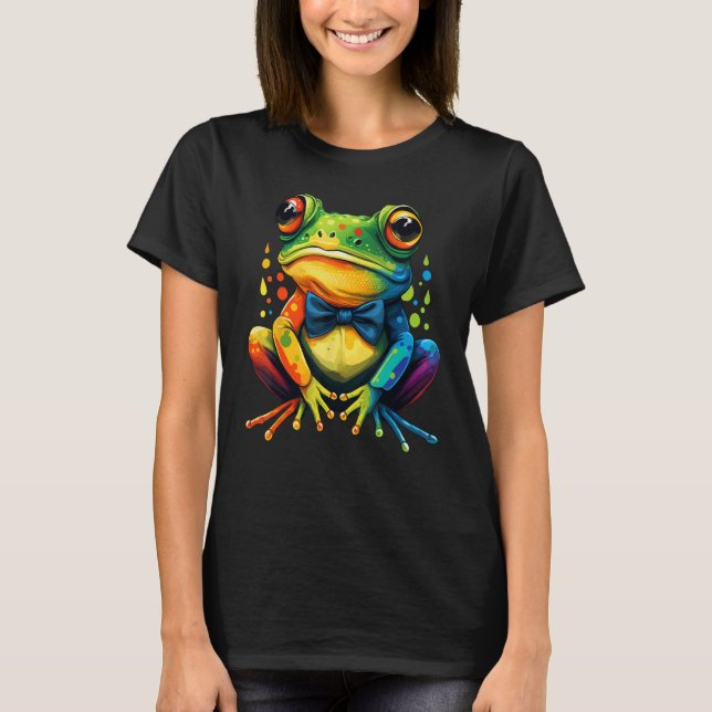 T-shirt Frog Gay Pride LGBT Rainbow Flag on Frog LGBTQ 1 (Devant)