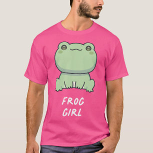 T-shirt Frog Girl Cute Kawaii Anime Aesthétique Famille Am