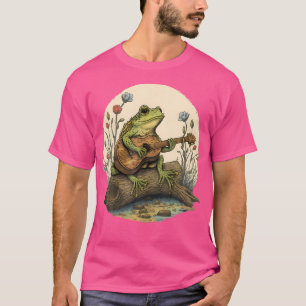 T-shirt Frog Jouer Guitare Frog Jouer Banjo Sur