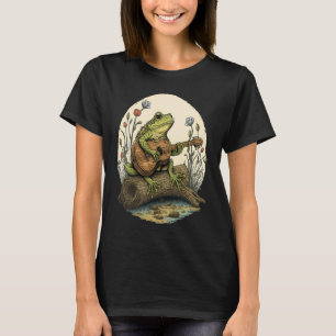 T-shirt Frog Jouer Guitare Frog Jouer Banjo Sur