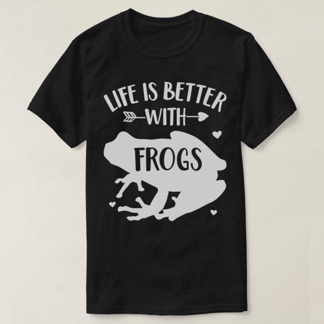 T-shirt Frog Lover La vie cadeau est meilleure avec grenou (Design devant)