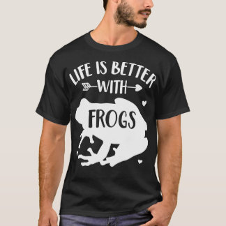 T-shirt Frog Lover La vie cadeau est meilleure avec grenou