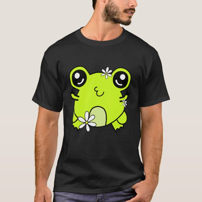 T-shirt Frog pouting and showing middle finger funny (Devant)