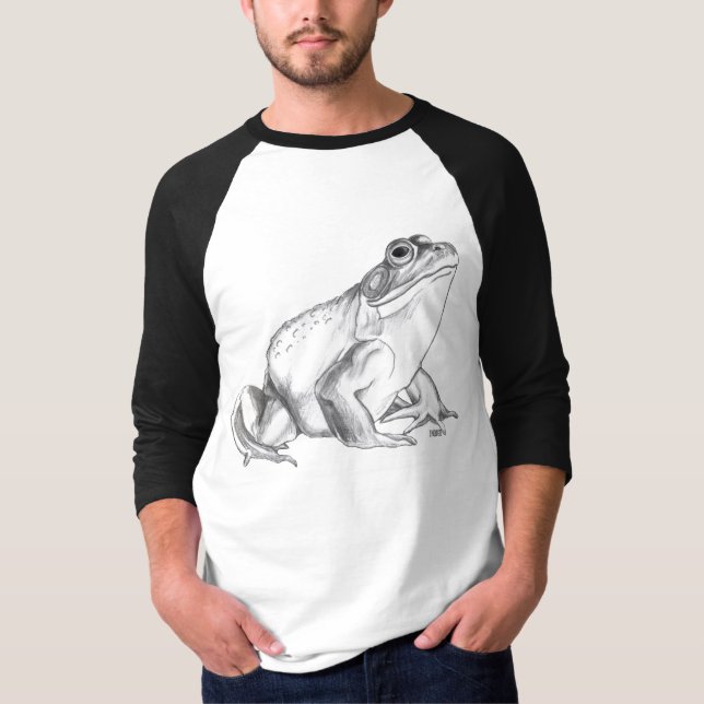 T-shirt Frog Shirt Bullfrog Art Shirt Cool Frog Jersey (Devant)