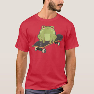 T-shirt Frog Skateboard drôle Kawaii Toad Jouer Japonais
