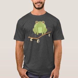 T-shirt Frog Skateboard drôle Kawaii Toad Jouer Japonais