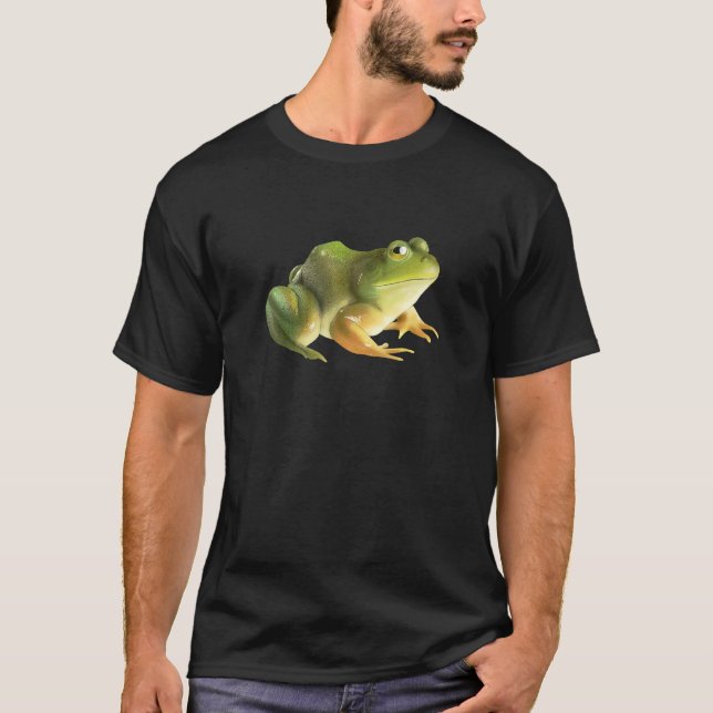 T-shirt Frog Tree Frog Bullfrog Amphibian Realistic Art (Devant)