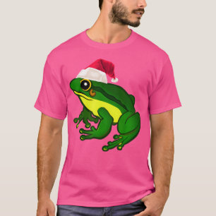 T-shirt Frog W Santa Hat Grenouille de Noël Amphibian Love