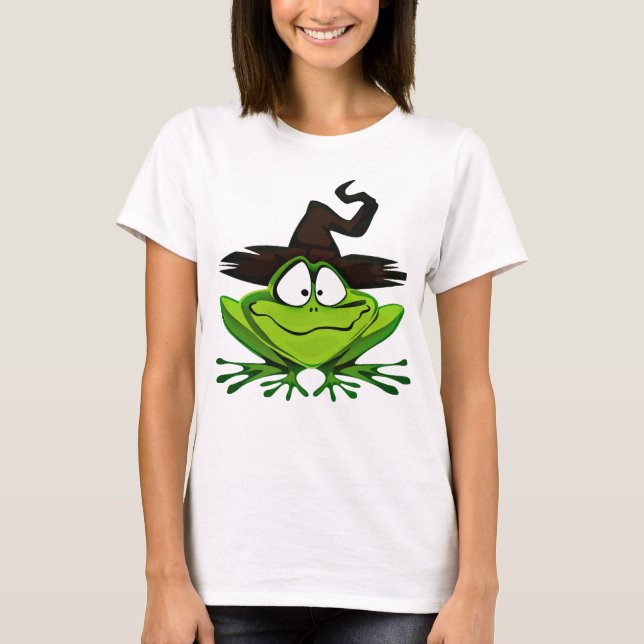 T-shirt FROG WITCH pour la nouveauté de vacances amusante  (Devant)