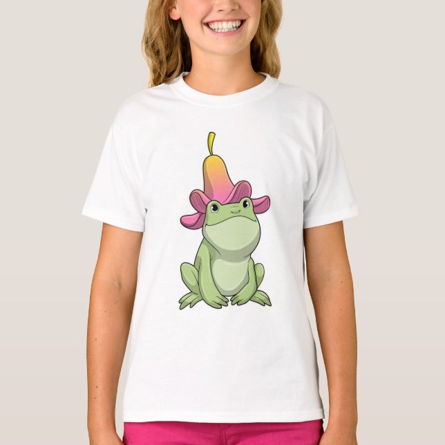 T-shirt Frog with Plumeria (Devant)