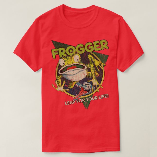 T-shirt Frogger Leap For Your Life 1981 (Design devant)