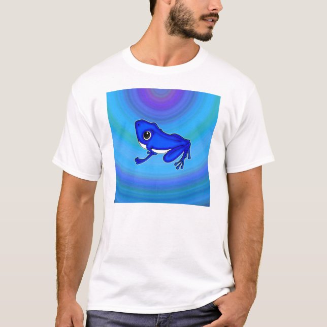 T-shirt Froggy bleu dans l'eau (Devant)