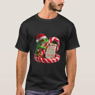 T-shirt FROGGY Noël   Drôle de Grenouille aux Yeux Rouges