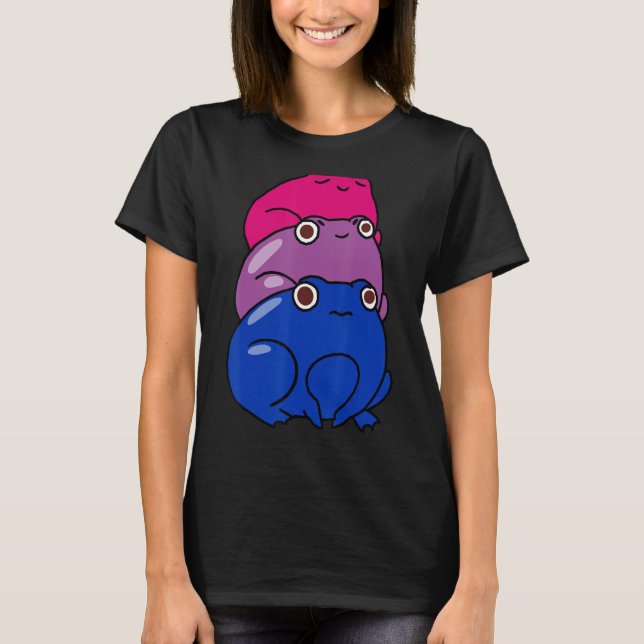 T-shirt Frogs Pile Bisexuality Drapeau Bisexual Lgbt Pride (Devant)