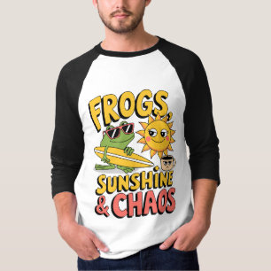T-shirt Frogs, Sunshine & Chaos - Fun Summer Men's