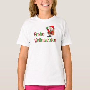 T-shirt Frohe Weihnachten Allemagne Noël Père Noël