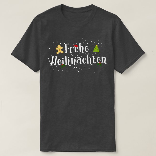 T-shirt Frohe Weihnachten Allemand Christmas Long (Design devant)