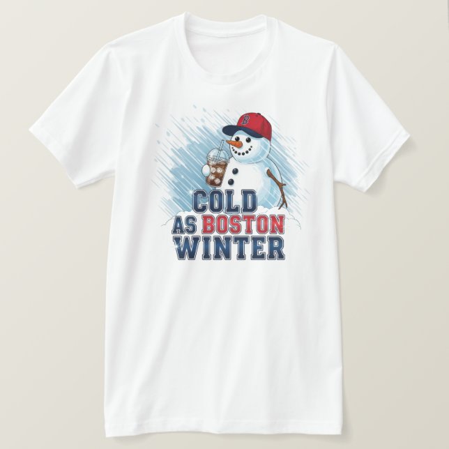 T-shirt Froid comme Boston Winter (Design devant)