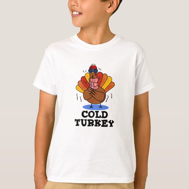T-shirt Froid Turquie amusant jeu animal (Devant)