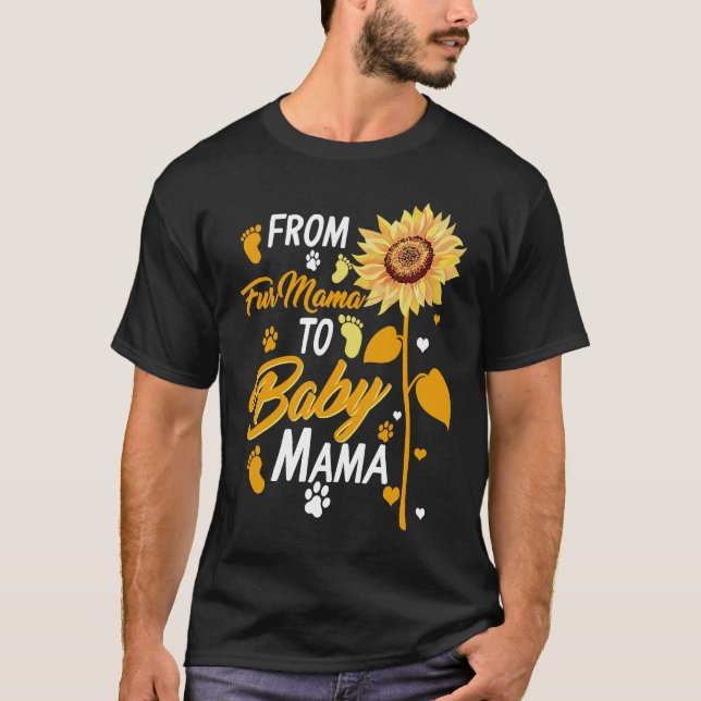 T-shirt From Fur Mama To Baby New Mom Pregnancy Baby Showe (Devant)