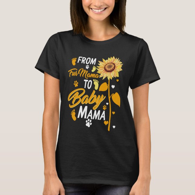 T-shirt From Fur Mama To Baby New Mom Pregnancy Baby Showe (Devant)