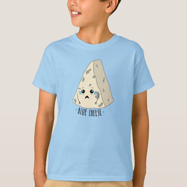 T-shirt Fromage Amant Funky Sad Blue Cheese Food Slogan (Devant)