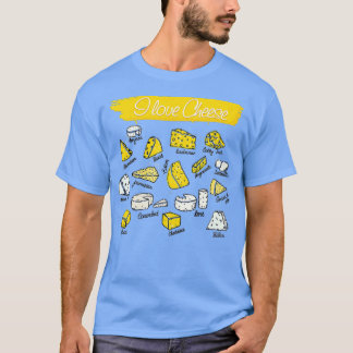 T-shirt Fromage amusant J'aime Fromage Types de Fromage Ai