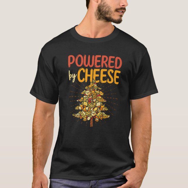 T-shirt Fromage Au Cheddar Foodie Snack Alimenté Par Froma (Devant)