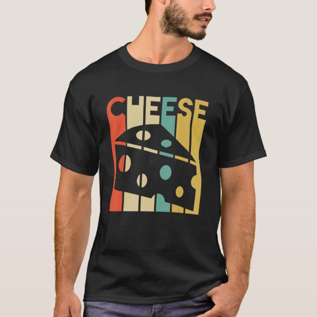 T-shirt Fromage Cheddar Cool Retro Vintage (Devant)